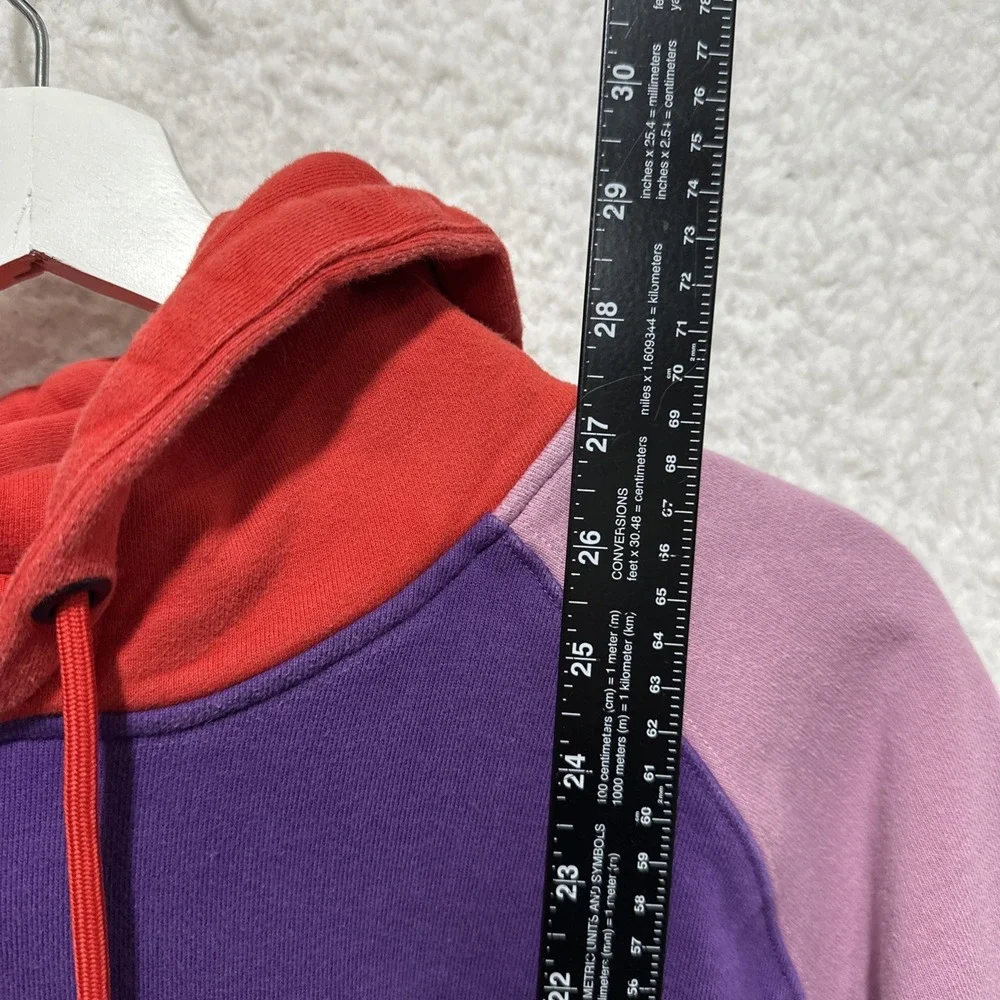 Teddy Fresh Pastel Color‎ Block Hoodie Sweatshirt Size Medium